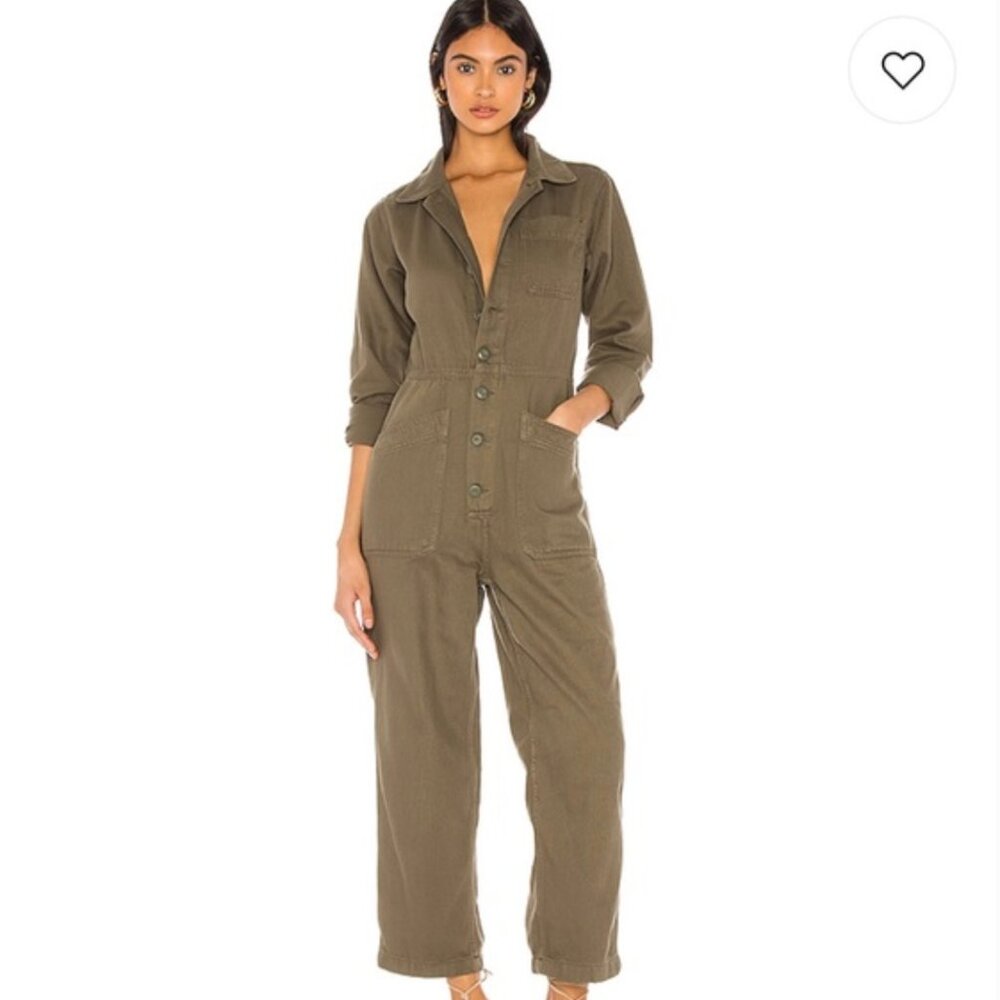 Free People Olive Jumpsuit